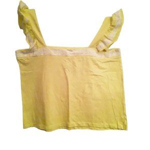 St Johns Bay Women's 100% Cotton Lemon Glow Sleeveless Top Size Petite-XL NWT